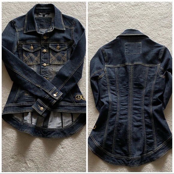 Charlie Brown Jackets & Blazers - Vintage Charlie Brown hi-lo denim jacket